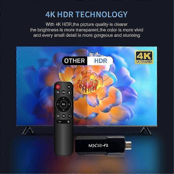 Smart TV Stick Android Video 4K Bluetooth RK3228A Quad-Core Mediaspelare Spelbox MX10 F2 2025