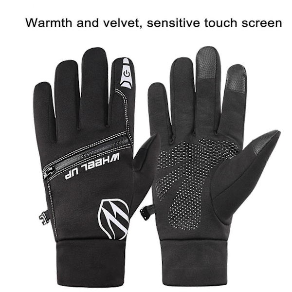 Unisex Vinterhandsker Vindtætte Termiske Anti-slip Handsker Sort