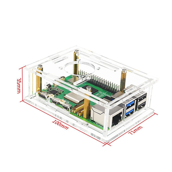 5 stk. Akrylkasse Transparent Skal Beskyttelsesetui til Pi 5