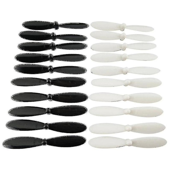 20pcs Propellers Airscrew Replace For Hubsan X4 H107 Accessory Black+white[HsSs]