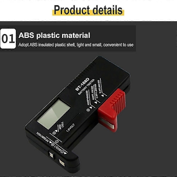 Batteritester digital universal 1.5V 9V AA Mignon Micro AAA Tester Batteri