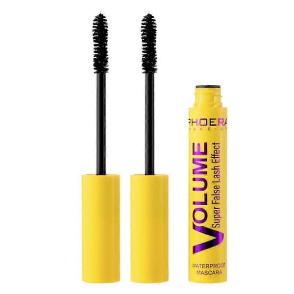 2 stk boblemascara, vaskbar boblemascara, kan påføres i lag for å øke krøllen