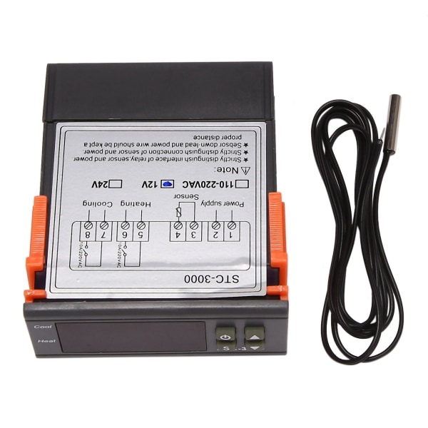 Stc-3000 12v Led Digital Temperature Controller Thermostat Control Heating Cooling Sensor Humidity