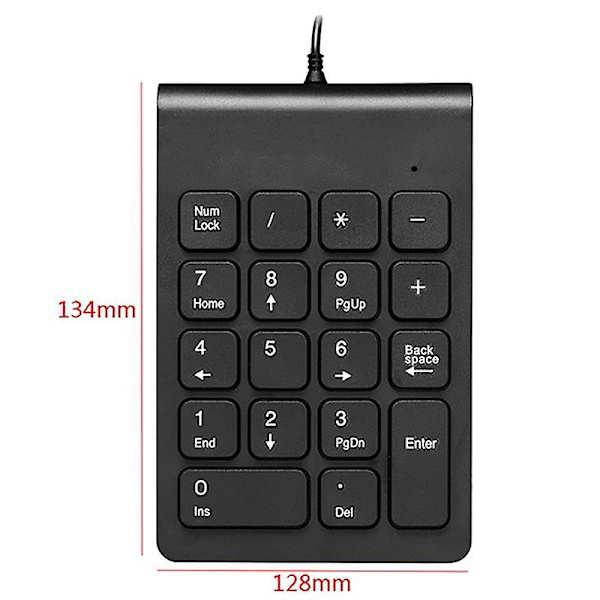 Mini USB Trådløst Numerisk Tastatur Numpad 18 Taster Digitalt Tastatur For Regnskap Teller Bærbar PC Windows