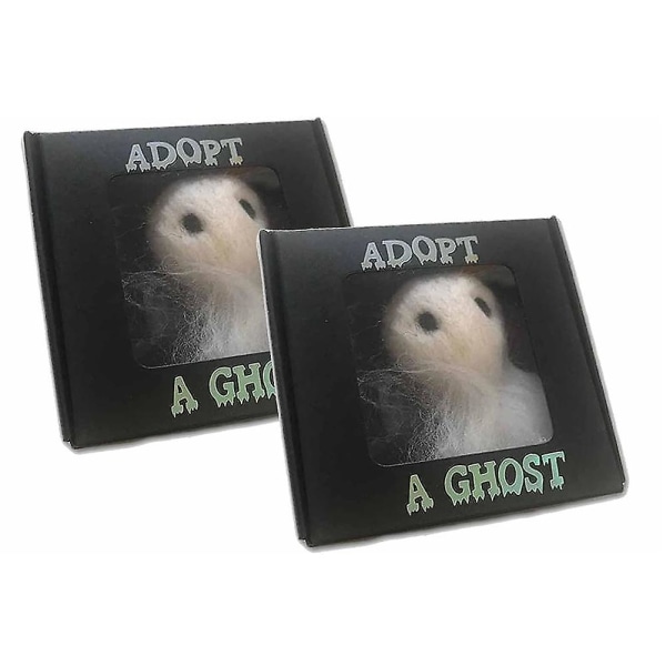 2 stk Adopter et spøgelse, spøgelsesfiltdukke Sød uhyggelig spøgelsesgave Halloween dekoration, sjov gave til fredag