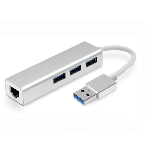 USB3.0 nettverkskort + USB3.0 hub dual system driverfri aluminiumslegering usb3.0 HUB + gigabit nettverkskort