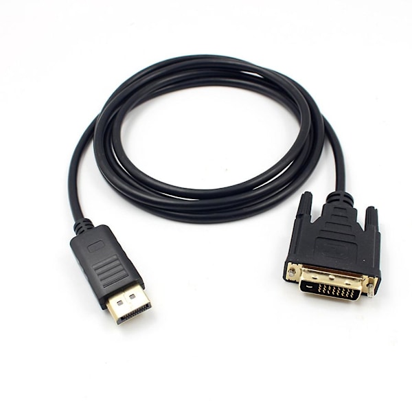 6FT 1.8M Displayport DP Han till DVI Kabeladapter 24+1 Stift Kärnkabel Hög Klarhet 1080P