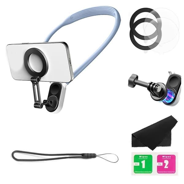 Magnetisk halsfäste halsbandshållare för / // Pro Smartphone Tillbehör Blå