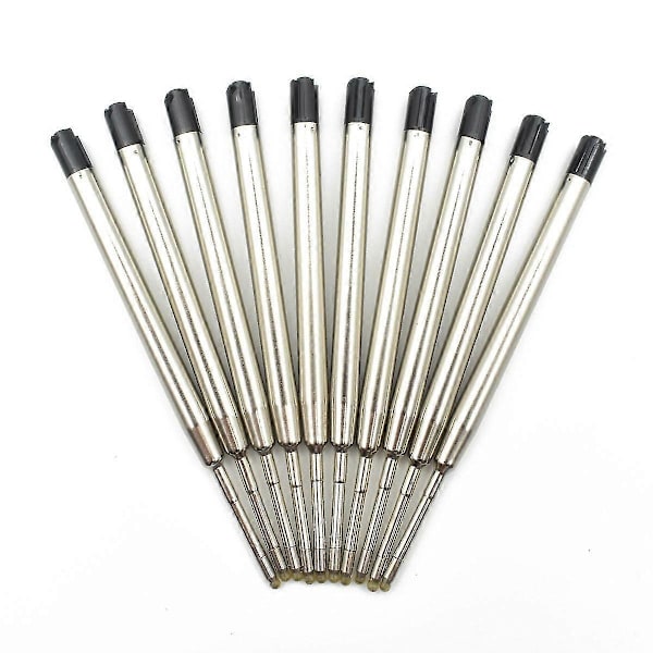 10 stk./sæt Sort Kuglepen Refill 9,8 cm Medium Standard Til Parker Style Blæk