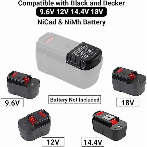 Erstatningsoplader Kompatibel med 9.6V 12V 14.4V 18V Nicad Nimh Batteri HPB18-OPE HPB18 HPB14 HPB12 HPB96 244760-00 A1718 FSB18