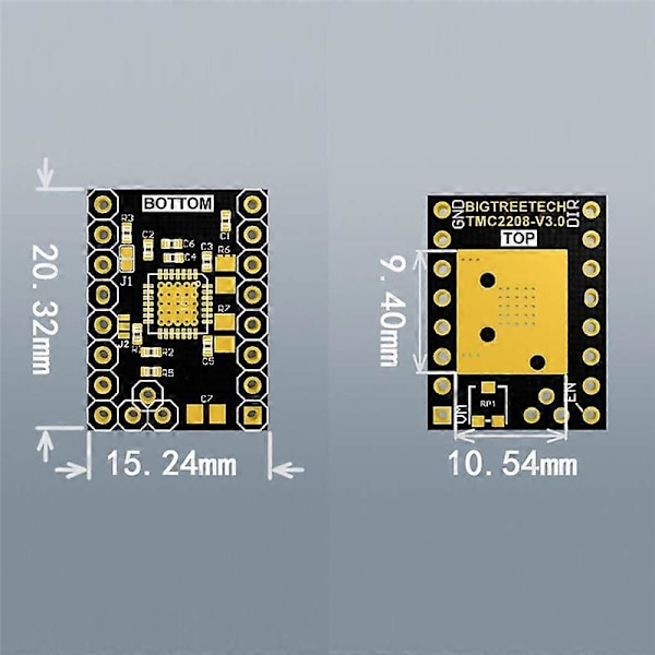 TMC2208 V3.0 Stepper Motor Driver STEP/DIR Mode 3D Printer Dele til SKR 2/Octopus V1.1/SKR V1.3 Mo
