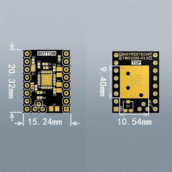 TMC2208 V3.0 Stepper Motor Driver STEP/DIR Modus 3D-skriverdeler for SKR 2/Octopus V1.1/SKR V1.3 Mo