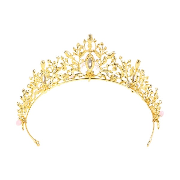 Smukke Pink Crystal Crown Royal Queen Tiaras pandebånd til piger Prom Brude