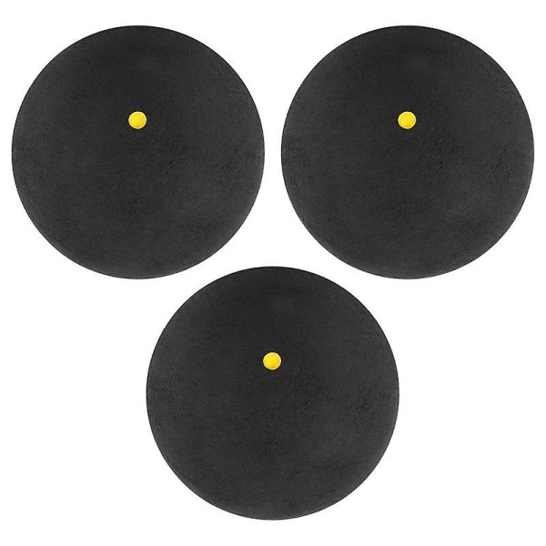 3 kpl squash-pallo, yksi keltainen piste matalan nopeuden urheilun ammattilaispelaajan kilpailusquash