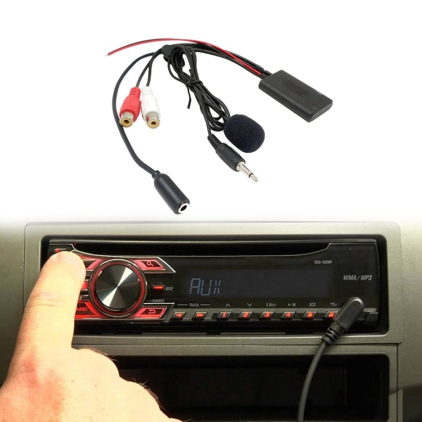 2x Universal Bilradio 3.5mm Rca Audio Aux Input Bluetooth Mikrofon Kabel Til Pioneer Til Til Til