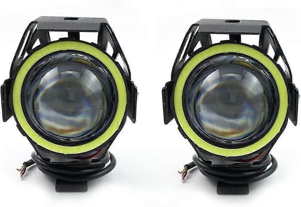 2 stk. frontlys spotlys motorsykkel lampe frontlys Cree U7 Led tåkelys Drl spotlight kjørelys