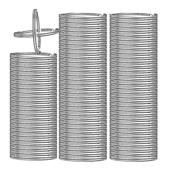 200 stk. nøgleringe, split bulk nøgleringe til nøglering og håndværk (25 mm) (sølvfarve)6417242337124
