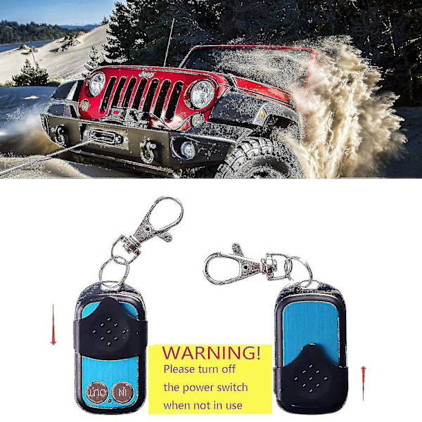 12v 12volt 50ft Trådlös Vinsch Fjärrkontroll Set