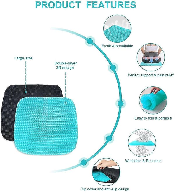 Gel Seteputer, Den Siste Store Størrelsen, Honeycomb Design, Doble Puter
