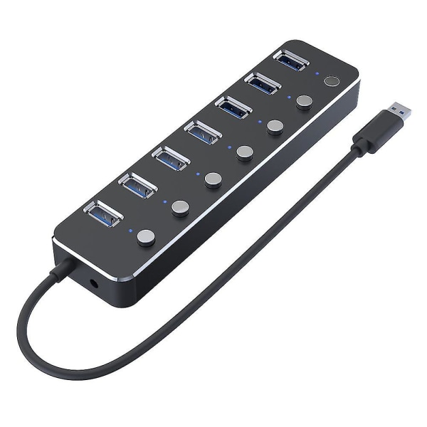 Sort 7 porter 60 cm 7 porter usb hub 3.0