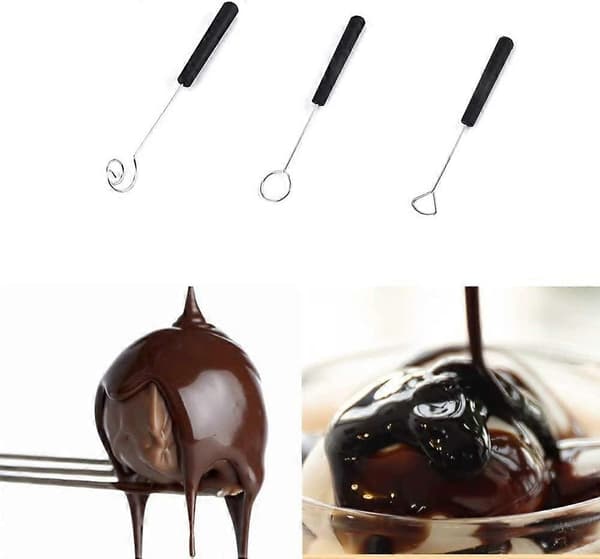 6 stk. Rustfrit Stål Dippegaffel Sæt Perfekt til Håndlavet Chokolade Fondue Ost