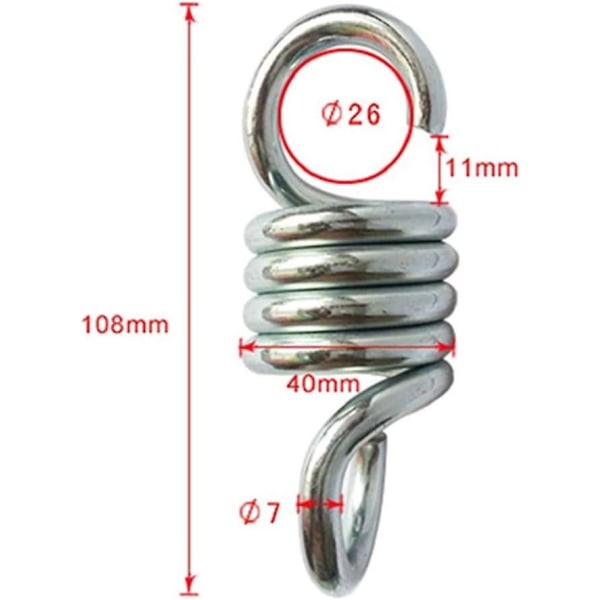 2 stk. Hængekøjespring, Hærdet Galvaniseret Stål Forlængelsesfjeder Til Hængende Hængekøjestole Og Veranda Gynger 2stk-sølv