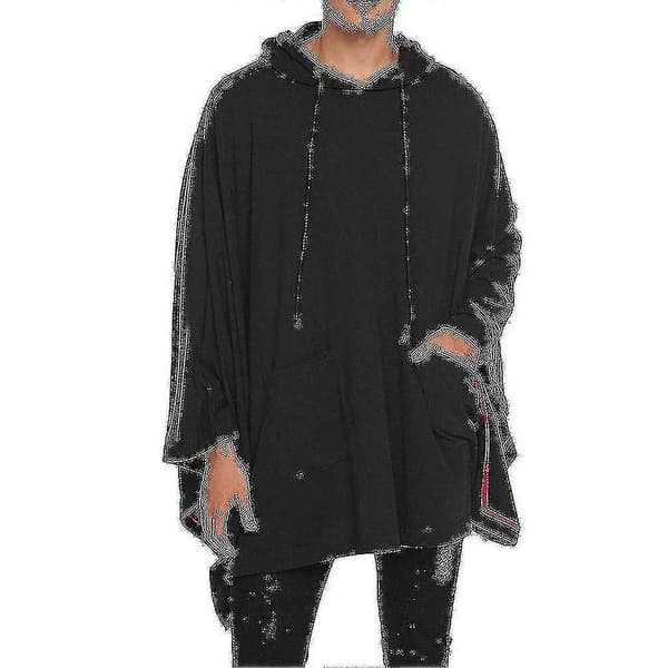 Unisex Casual Hætte Cape Mode Frakke Hætte Pullover Med Lommer
