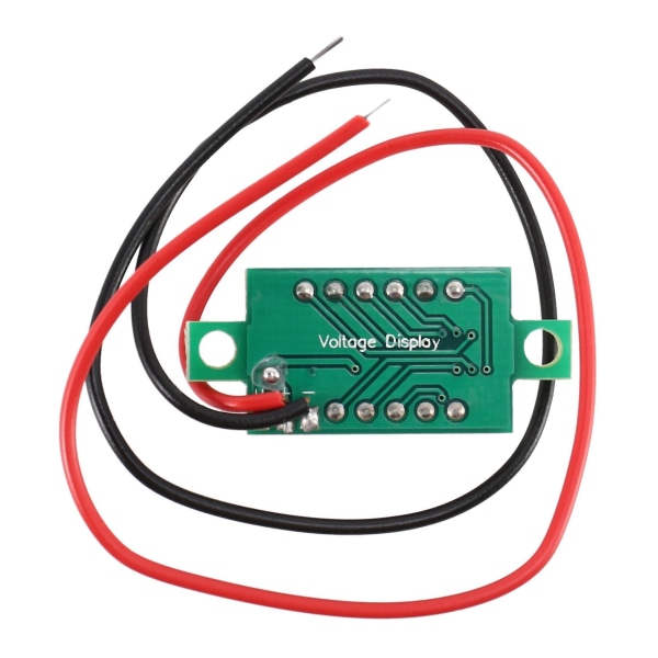 2x Mini Digital Voltmeter LED Spenningsskjerm Panelmåler 3,3-30v Grønn LED