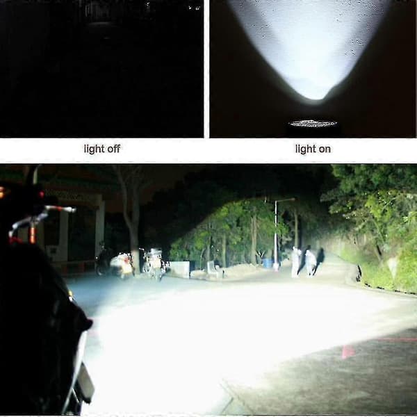 12V-80v 20w sort LED forlygte lampe universal til motorcykel e-bike