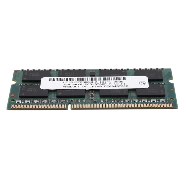 DDR3 2 Gt:n kannettava tietokoneen muisti RAM 2Rx8 PC3-8500S 1066MHz 204-nastainen 1.5V kannettava tietokoneen RAM