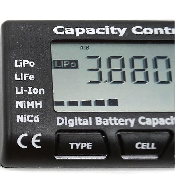 Digital Batterikapacitet Spændingstjekker Celle Tester Måler Til Lipo Li-ion Nimh