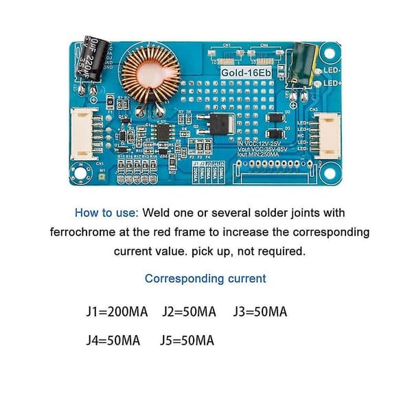 Universal TV-baggrundsbelysning Konstant Strøm Baggrundsbelysning Lampe Driver Board Boost Step Up Modul 12-25v Til 35-85v 10-42 Tommer