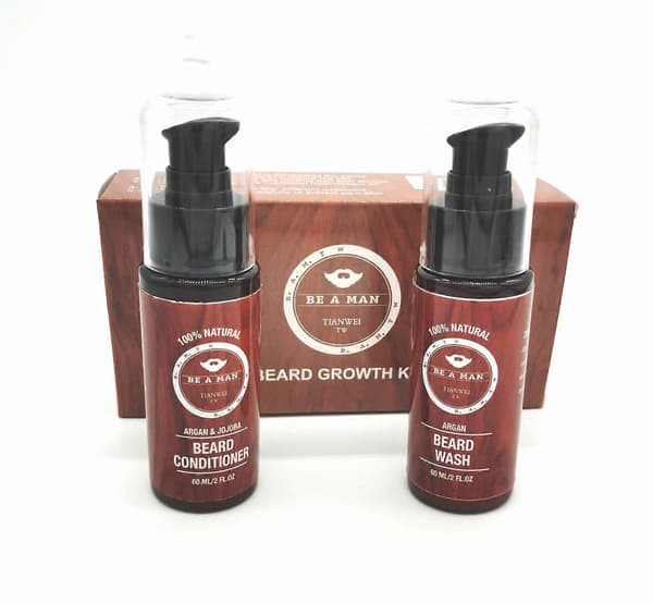Be A Man Skäggschampo och Skäggbalsam Set Minskar Skäggklyvning 60ml