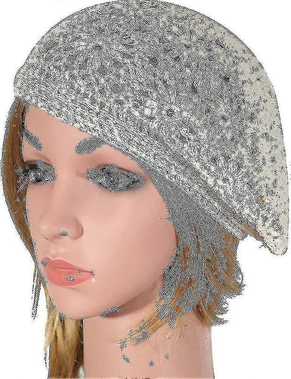 Sommerhatt i bomull for kvinner, lett, retro, håndlaget beret