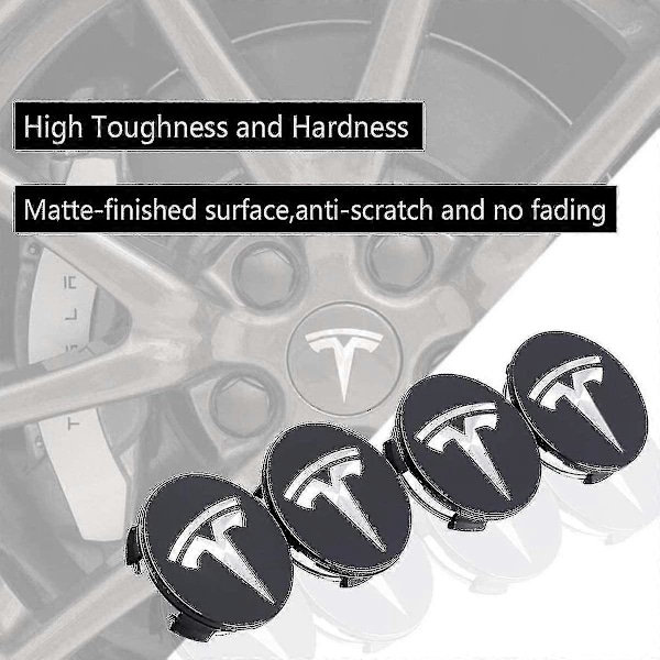 For Tesla Hjulkapselsett Senter Navkapselsett Hjulkapselmutterdeksel Senter Modifikasjon Navdeksel For Model Y Mode 3 Mode S Mode X
