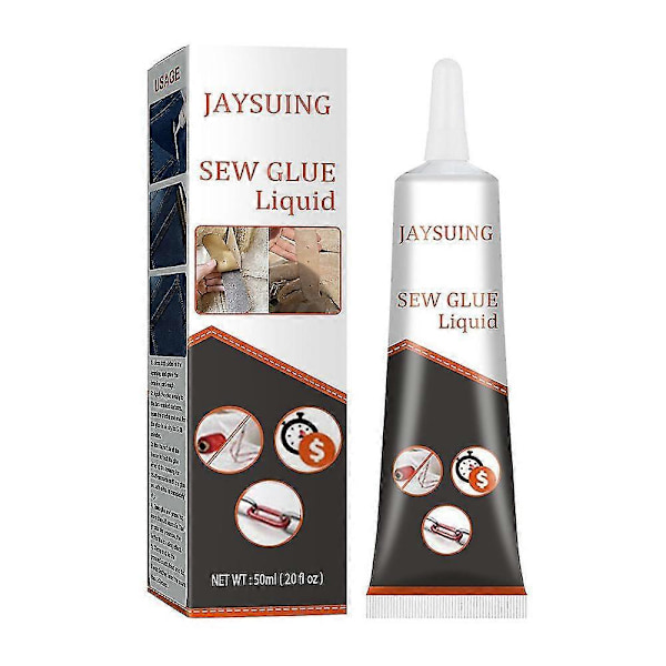 50ml Tekstillim, Vaskbar Sylim, Lim, Reparasjon, Kanting, Sy, Tekstil