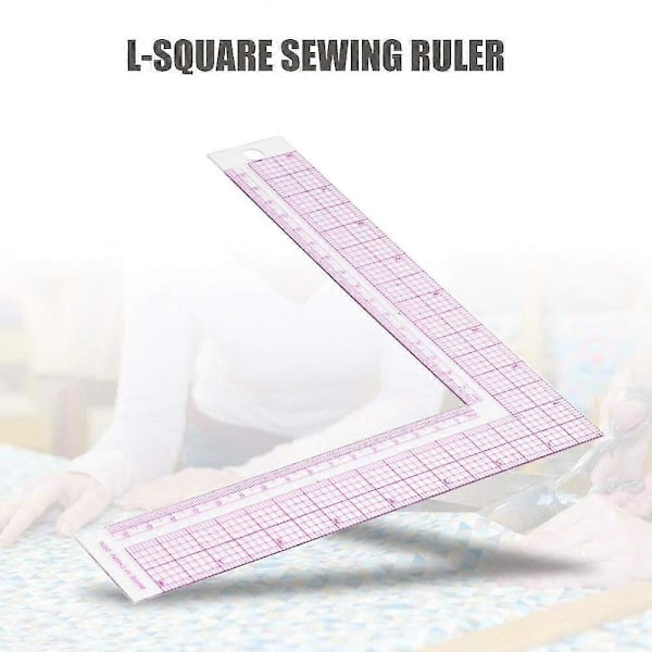 L-vinkel Sy Linjal, Sy Linjal Quilting Linjal Plast L-vinkel Form Linjal Fransk Kurva Sy Mått Professionell Skräddar Hantverksverktyg (1st-röd +