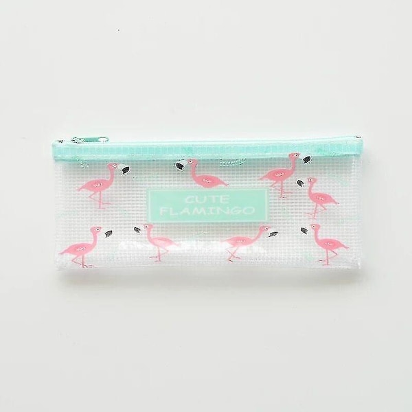 B6 Transparent Creative Flamingo Mini Waterproof Desk Organizer Document Bag