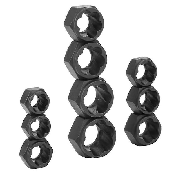 10 stk Skadde Mutter Boltfjerner Stud Ekstraktorsett Broken Bolt Fjerning Kit