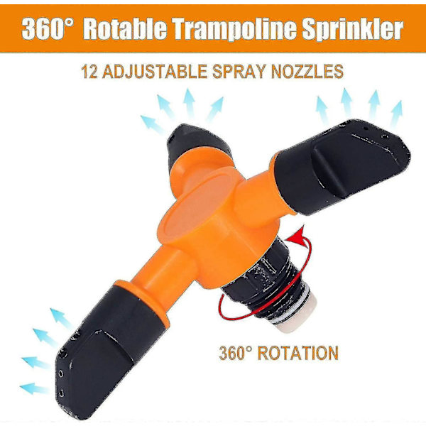 Barnetrampolinesprinkler, vanntivolisprinklertilbehør, roterbar
