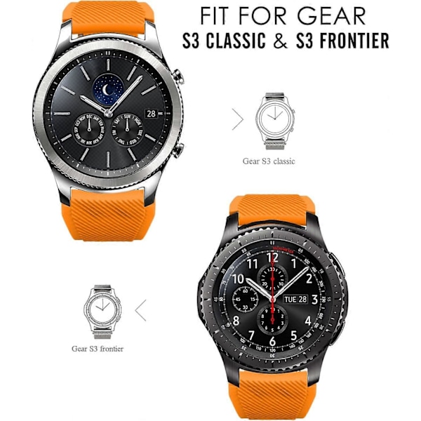 Remm som er kompatibel med Samsung Galaxy Watch 3 45mm/Gear S3 Frontier/Classic/Galaxy Watch 46mm/Huawei Watch GT2 Pro/GT 46mm/GT2 46mm/Ticwatch Pro 3, Silikon