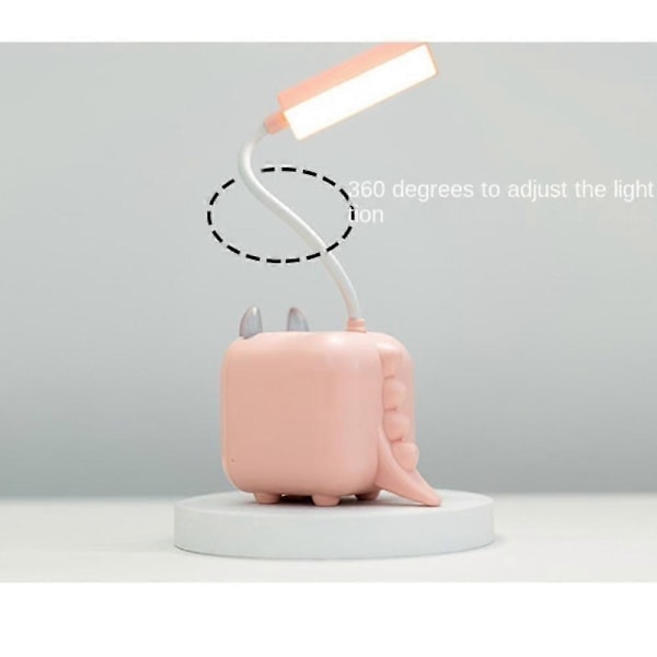 Søt Nattlampe med Telefonholder, Multifunksjonell LED Skrivebordslampe med USB-Ladeport, Øyevennlig og Sikker, Ideell for Lesing, Arbeid, Studier