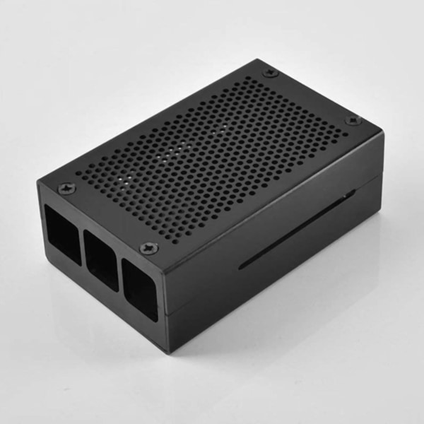 2x Raspberry Pi 3 Model B+ Kabinet Aluminium Kabinet Kompatibel med Raspberry Pi 3 Model B også (sort