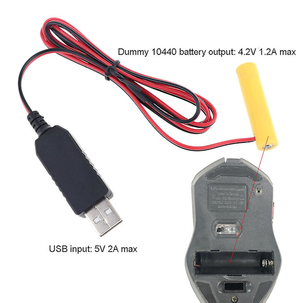 Batteri till Elektrisk AAA-omvandlare Konvertera vilken 3.7V AAA-batteridriven kabel som helst