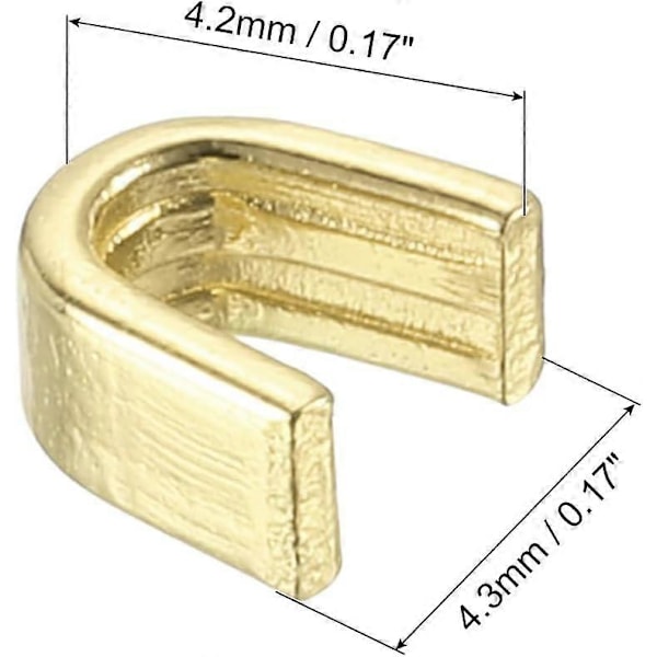 80 st Dragkedjestopp, 4,2 mm U-formade Toppstopp Stängda Dragkedjor