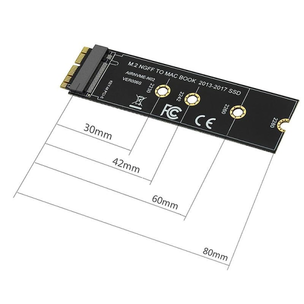 M.2 Nvme Ssd Konverter Adapterkort Til Pro Retina 2013-2017 Nvme/ahci Ssd Kit Til A1465 A1466 A1398