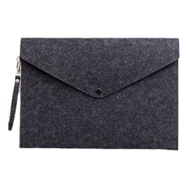 Mørkegrå 2 stk enkel A4 dokumentpose med stor kapasitet Business koffertmapper Kjemisk filt