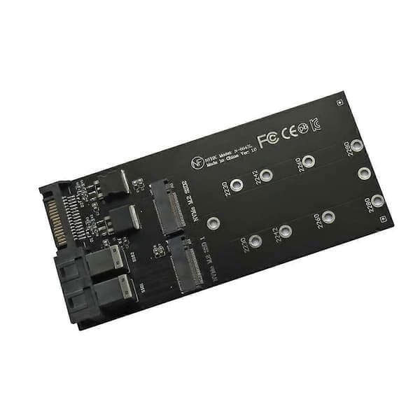 2 Port SFF-8643 U.2 til NVMe M.2 NGFF SSD Konverter Kort Adapter