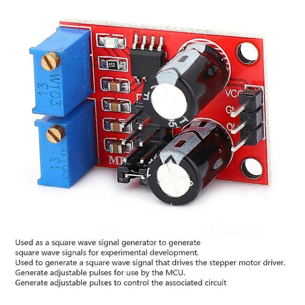 3 stk Kvadratbølge Signalgenerator NE555 Pulsfrekvens Arbeidssyklus Justerbar Modul