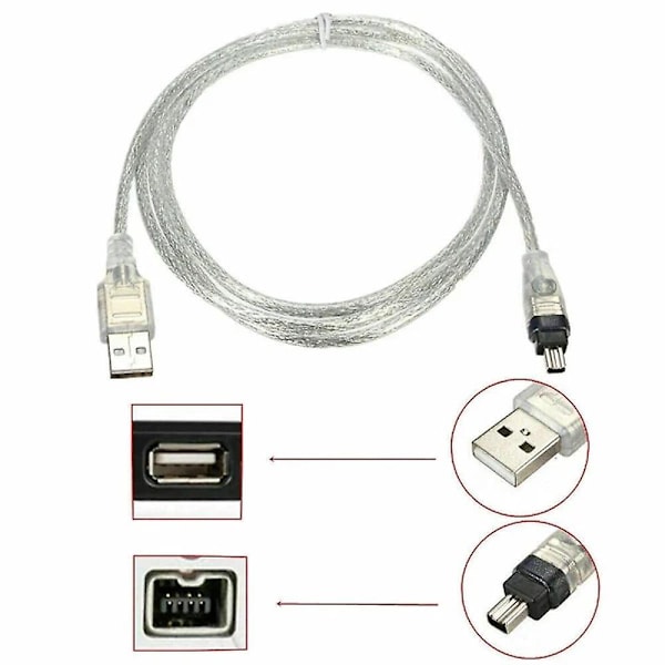 USB-kabel för Mini DV MiniDV FireWire IEEE 1394 HDV-kamera för redigering på PC